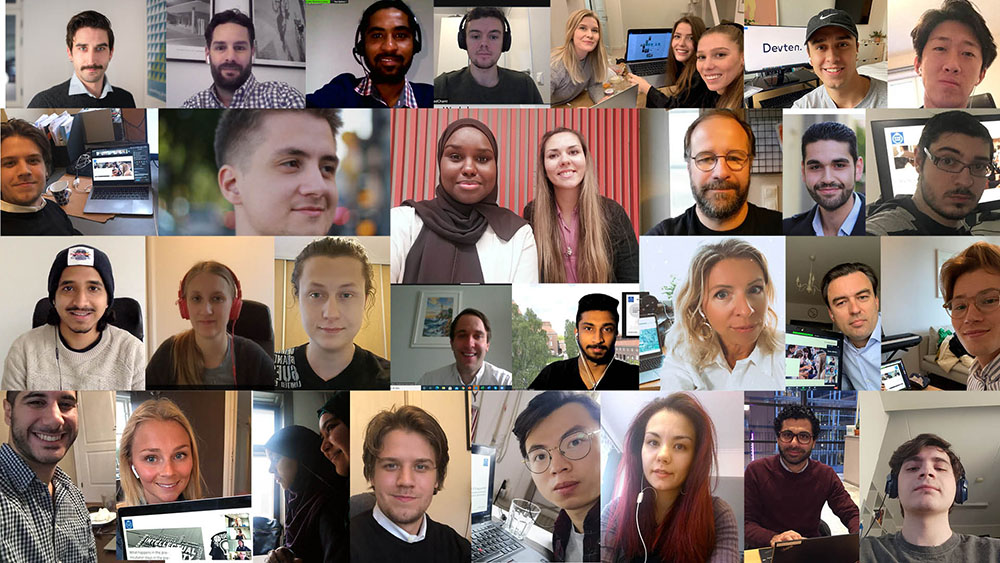 Collage of selfies of the teams in Batch 12