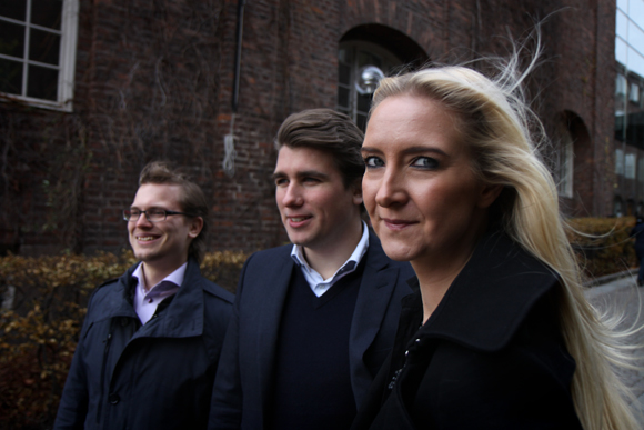 Joakim Edenholm, Johan Ström och Susanna Berggren, KTH-studenterna bakom Studentity.