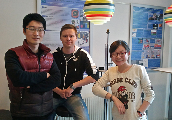 Från vänster: Geng Yang (KTH), Matti Mäntysalo (Tampere University of Technology, Finland) och Li Xie (KTH).