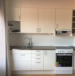 A kitchen in a KTH Relocation apartment