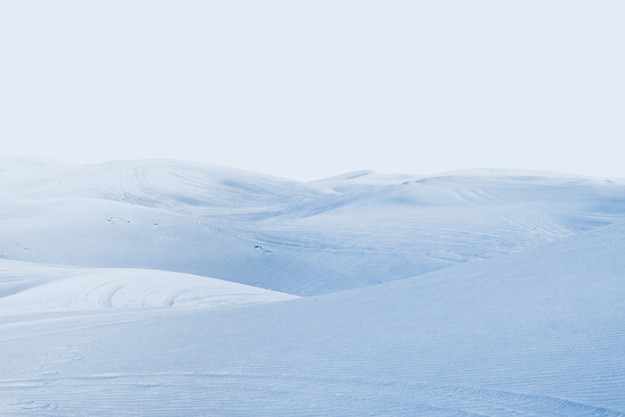 Arctic desert. winter landscape with snow drifts.
