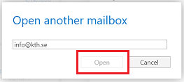 Fill in the shared mail box adress and click on Search