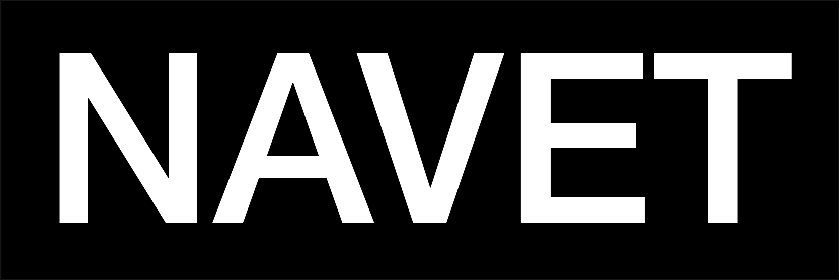 NAVET logo inverted