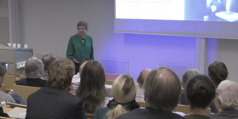 Margaret Kivelson giving Alfvén lecture