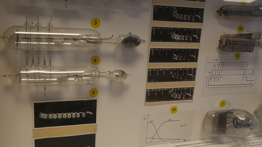 A closeup look at instruments used by Alfvén for measuring electromagnetic waves in the lab. 