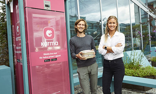 Sarah Hoof och Ludvig Berling, medgrundare och produktchef på Karma.