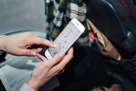 Person with mobile phone