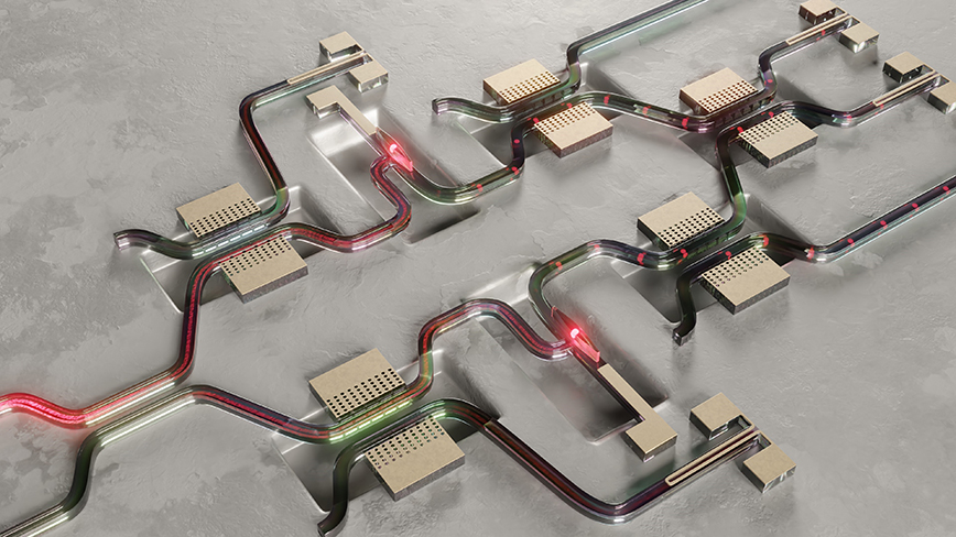 Illustration show details of a controlled quantum circuit 