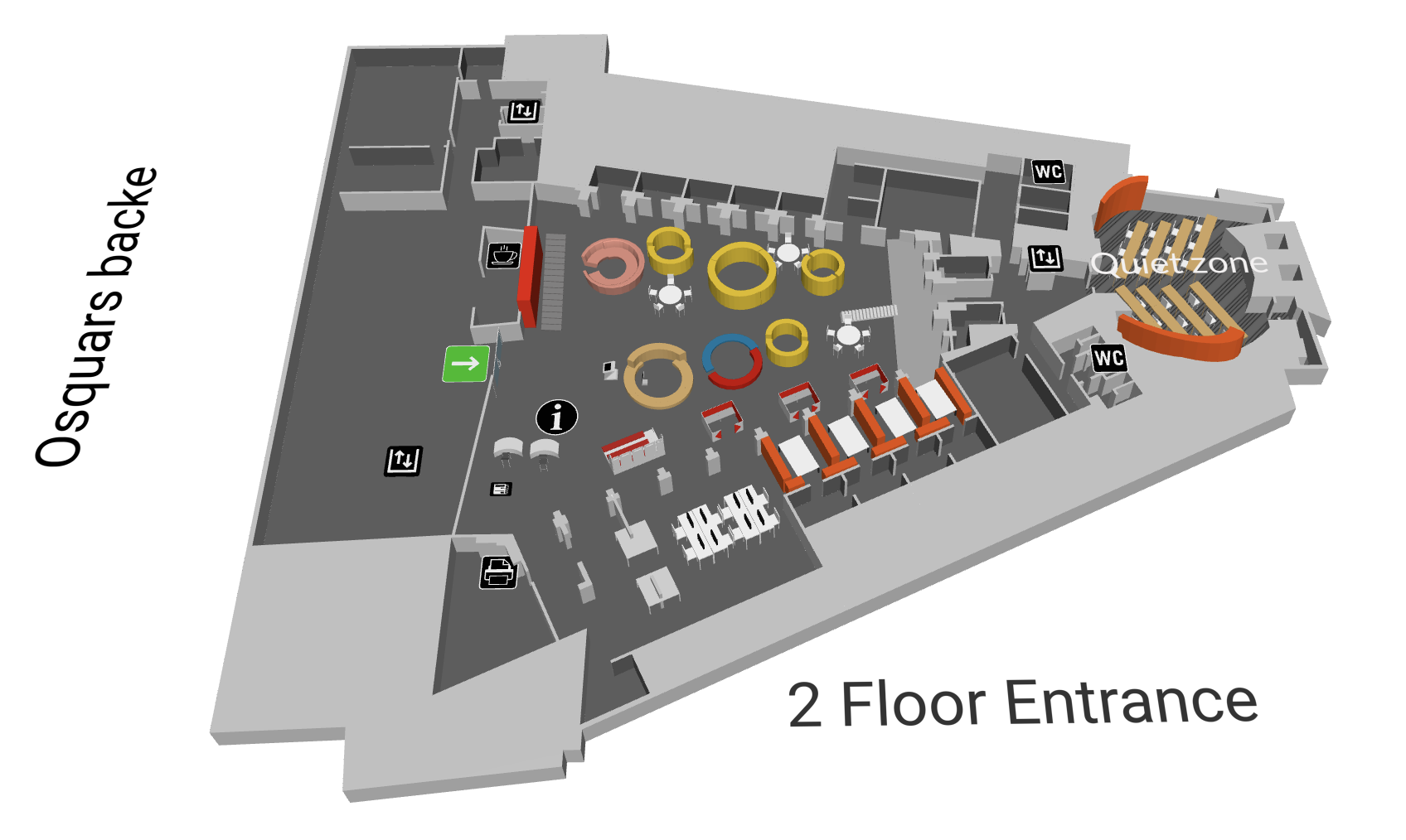 Map of the KTH Main Library