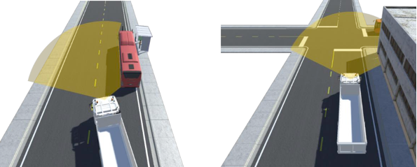 Illustration of two cars on the road
