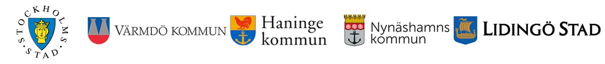 Stockholmstad, Värmdö, Haninge, Nynäshamn och Lidingö kommun logotyp