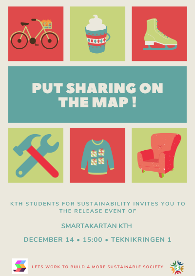 KTH Students for Sustainability invites you to the release event of Smarta KArtan KTH, dec 14 at 15
