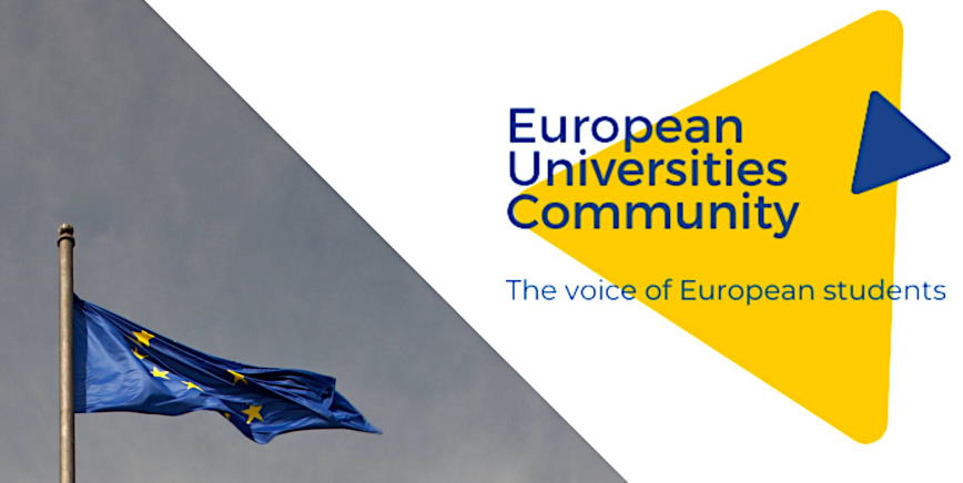 Cover page for European Universities Community - The voice of European students