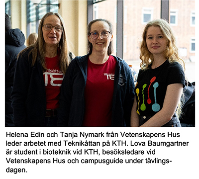 3 personer som tittar i kameran som heter Helena, Edin och Tanja Nymark
