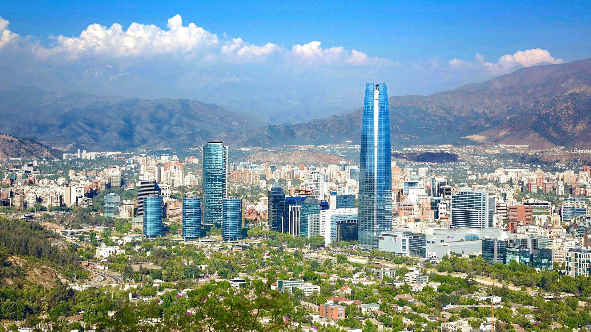 Vy över Santiago de Chile