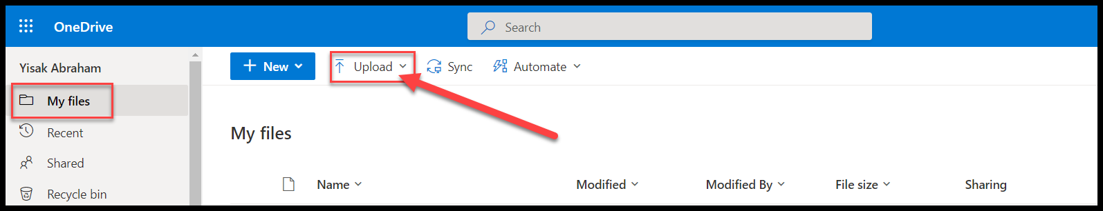 Upload and save files and folders to OneDrive - Microsoft Support
