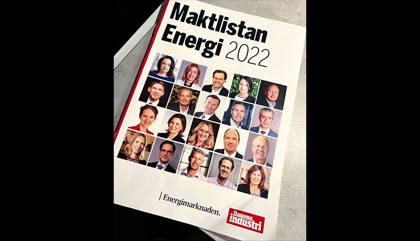The front page of the Energy Power List with images of people on the list.