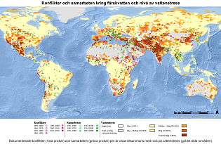 Karta över vattenstress.