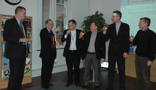 Utnämningen firas med en skål