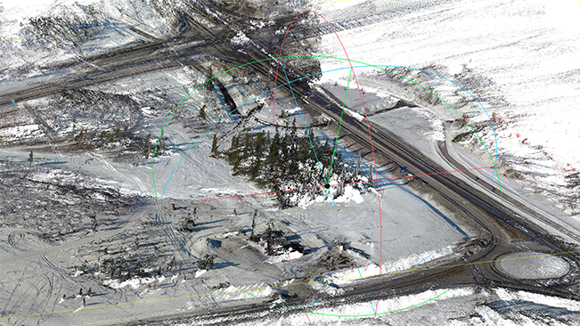 Point cloud of the suggested site for a new railway station in Kiruna