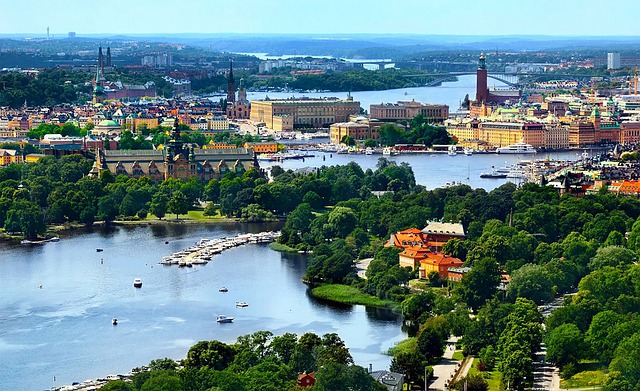 Utsikt från ovan över Stockholm