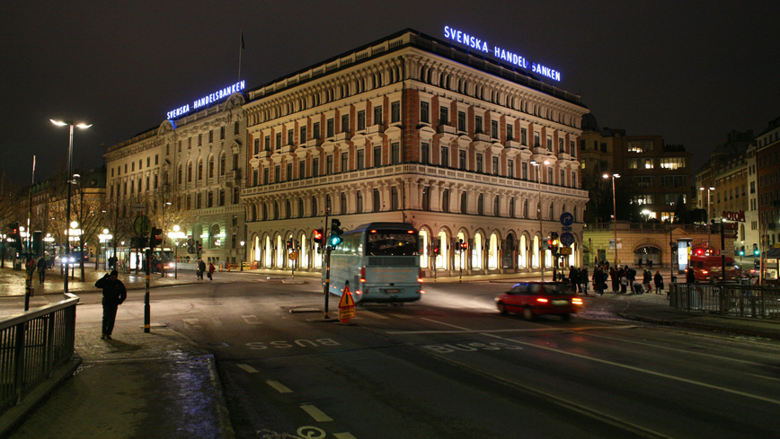 Handelsbankens huvudkontor vid Kungsträdgården 2006. Fotografi taget från Strömbron.