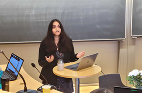 Bhavana Vaddadi presenting during the defence.