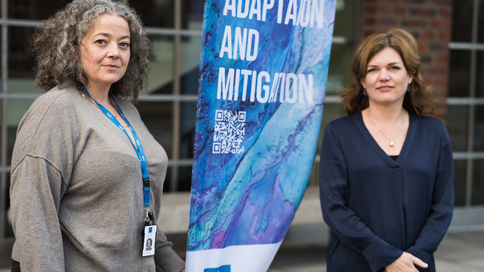 Erica-Dawn Egan och Karin Larsdotter, vice föreståndare på KTH Climate Action Centre. 