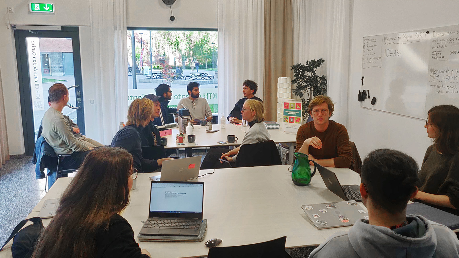Students at the Climate Action Centre project café