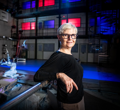Profile picture of Åsa Unander-Scharin in the Reactor Hall at KTH.