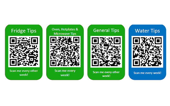 QR codes for tips.