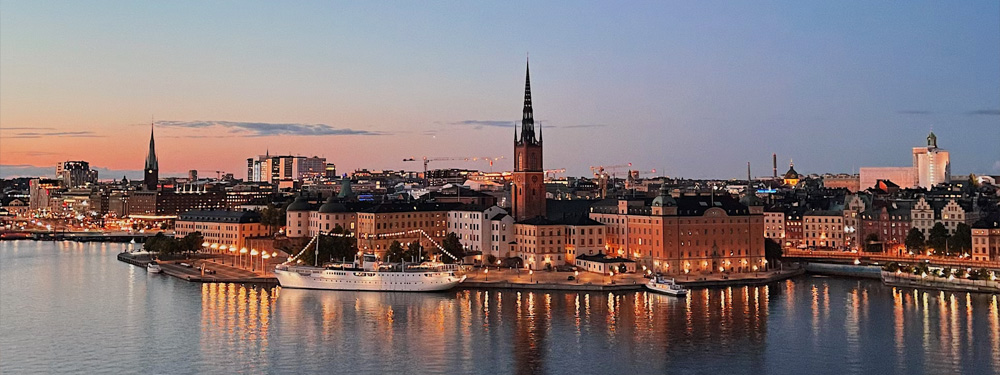 Stockholm during sunset