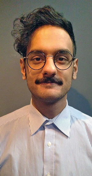 porträttfoto på forskarstuderande Vishal Parekh