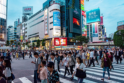Busy street in Tokyo