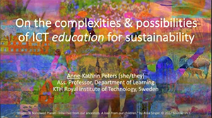 On the compexities & possibilites of ICT education for sustainability