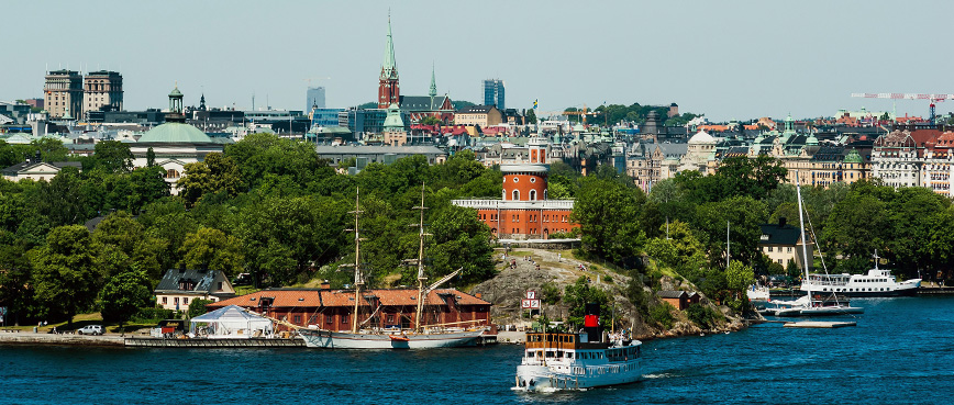 Byggnader vid vatten