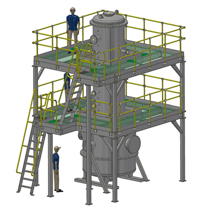 Illustration som visar ett reaktortorn.