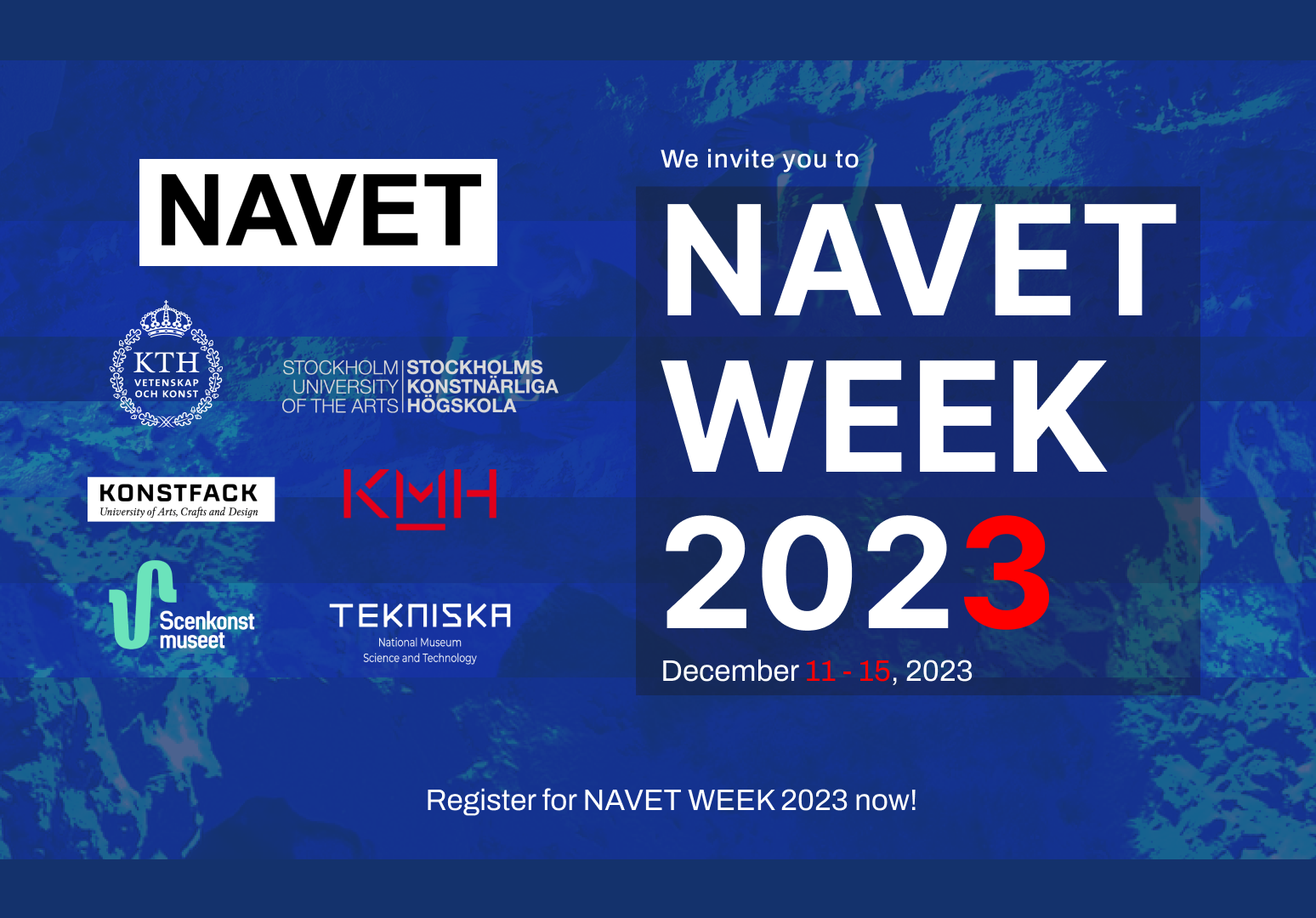 Header Poster and Invitation for NAVET Week 2023 News Article