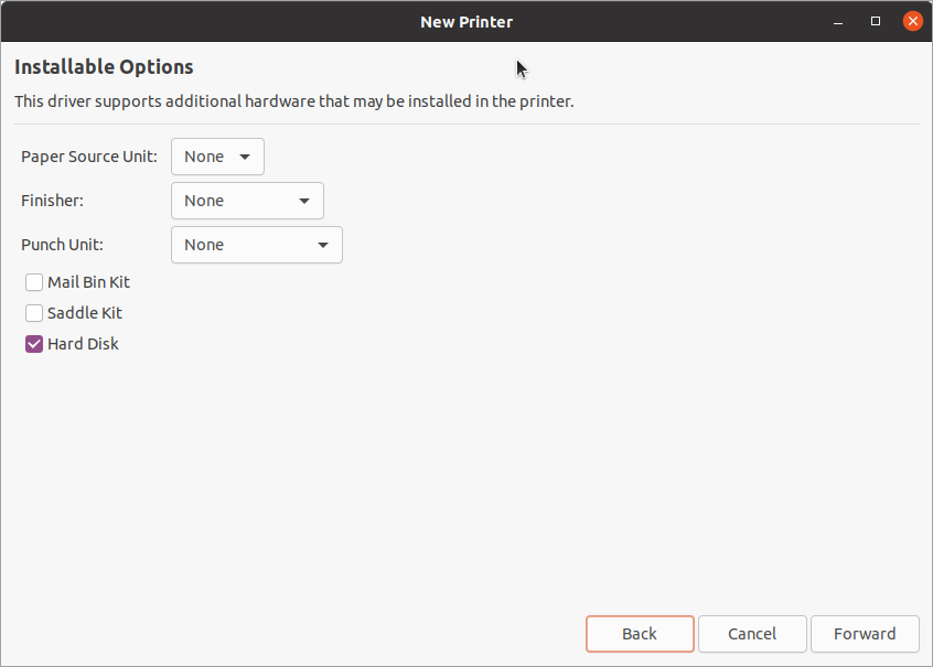 Installable Options