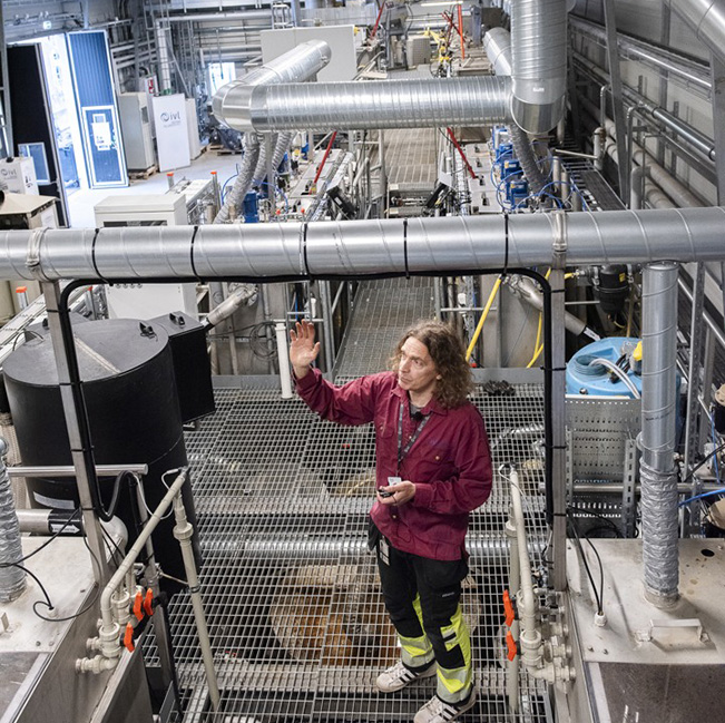 Person in the process hall