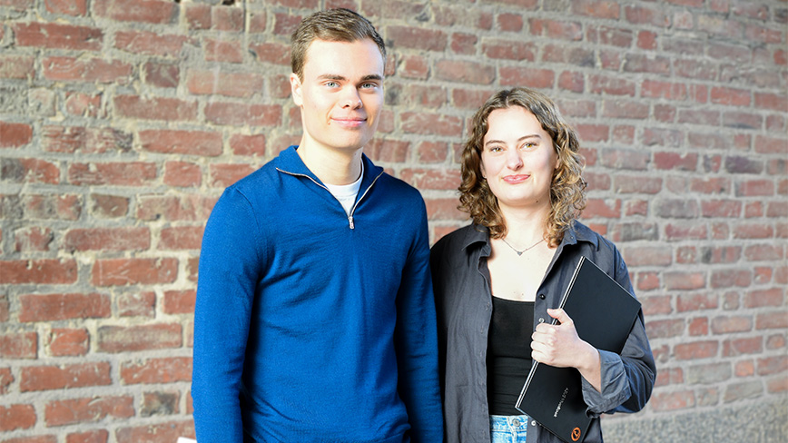 Samuel Lavebrink and Madeleine Lindström are studying the Master's programme Machine Learning.