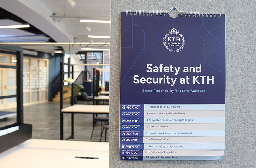 The Safety and Security calendar, which you can find spread across KTH's premises.