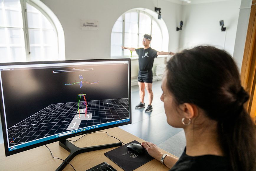 Picture of movement measuring in the lab