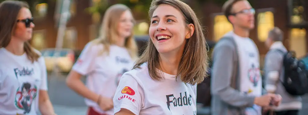 KTH-studenter tar emot nyantagna studenter under mottagningsveckorna.