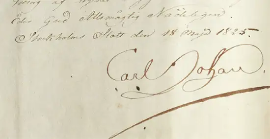 The kings signature.