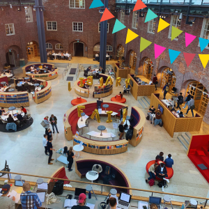 Library hall from above.