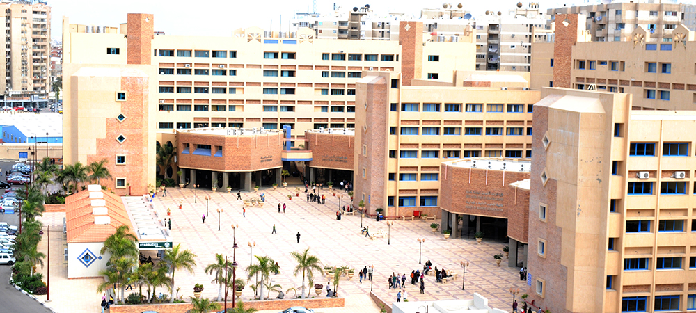 Överblick av Pharos University of Alexandrias campus.