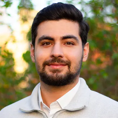 Porträttfoto av studenten Mohammad