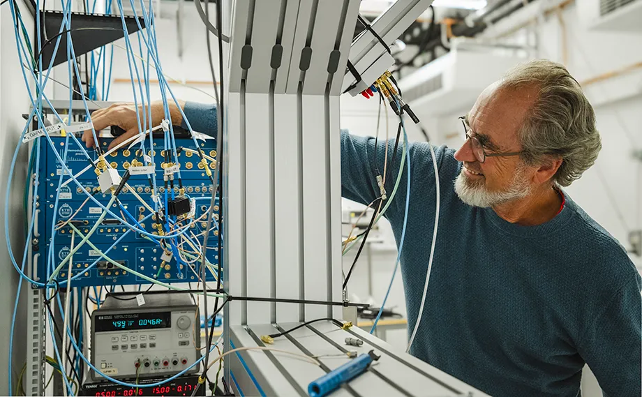 Researcher in lab