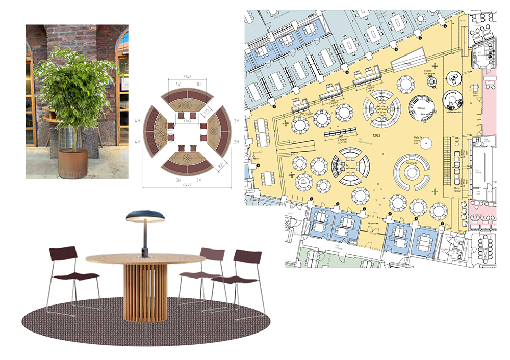 Collage of Library Hall renovation